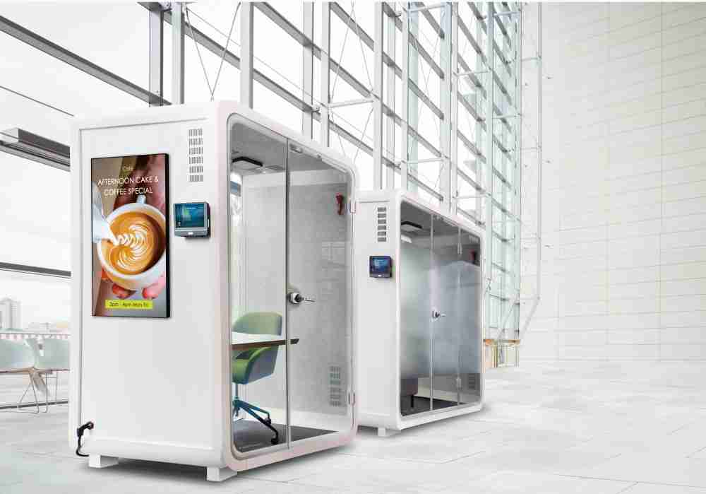 云顶国际8588yd子公司达擎之智慧行动办公舱，，，采用PDLC智能调光玻璃设计，，透过通电与断电的电流切换，，呈现透明与雾面效果，，具节能降耗特性并兼顾隐私，，确保信息安全